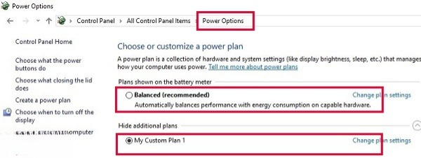 Power Settings