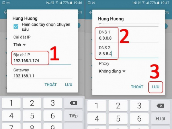 How to change IP address and DNS on phone